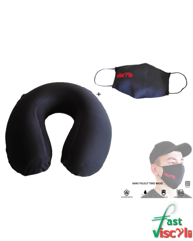 Visco Li Nano maske yıkanabilir, ortopedik seyahat Boyun yastığı